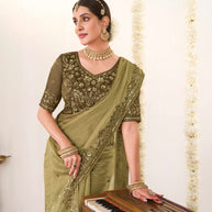 Embroidered saree online