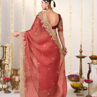 designer chiffon saree