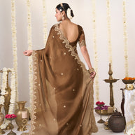Designer embroidered saree
