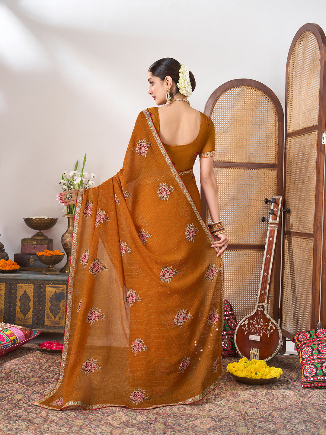 Light weight chiffon saree