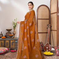 Floral work designer saree