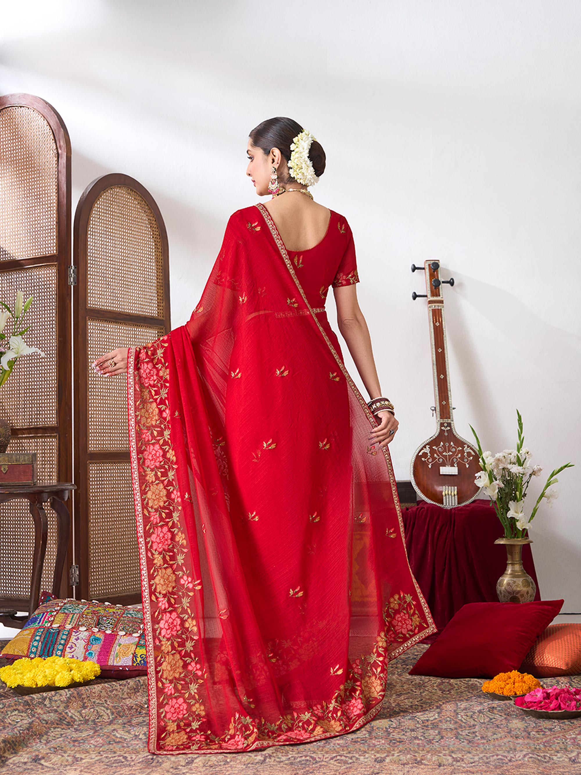 Designer chiffon saree