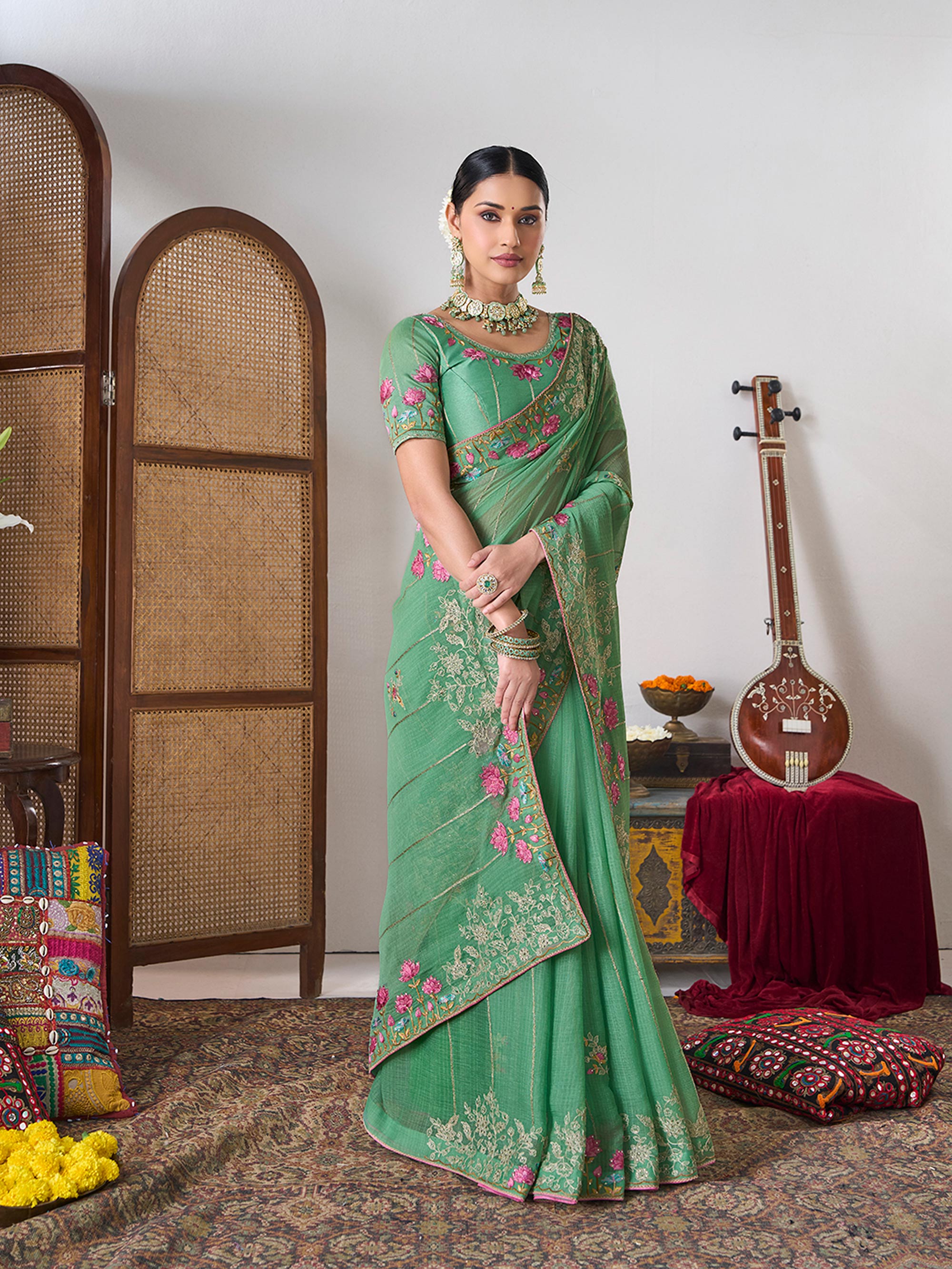Designer party wear saree