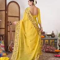 Chiffon embroidery saree