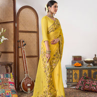 Party wear chiffon saree