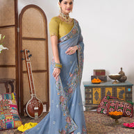 Elegant festive wear saree