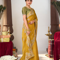 work embroidery saree
