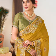 floral designer saree