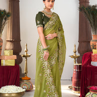 party wear festive saree