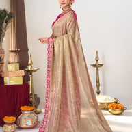 multicolor embroidered saree 