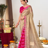 Leheriya print saree