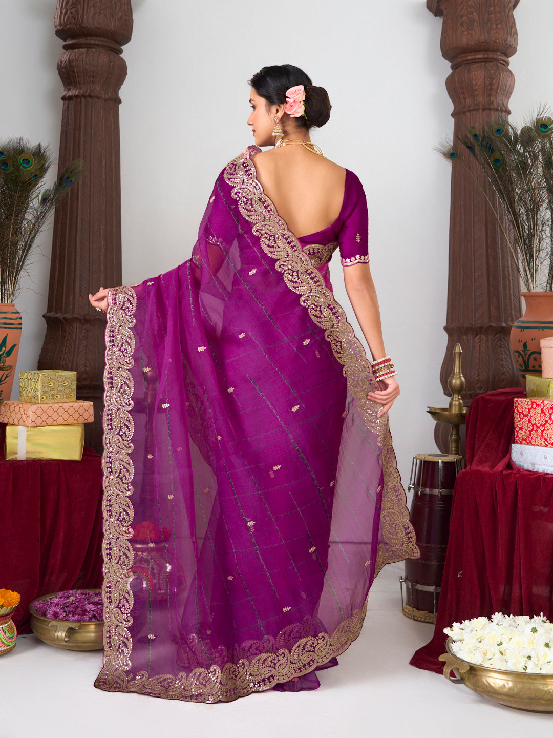 organza saree online
