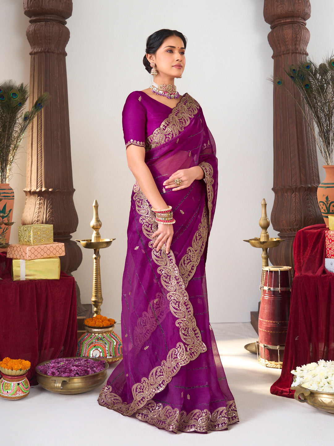 designer festive saree