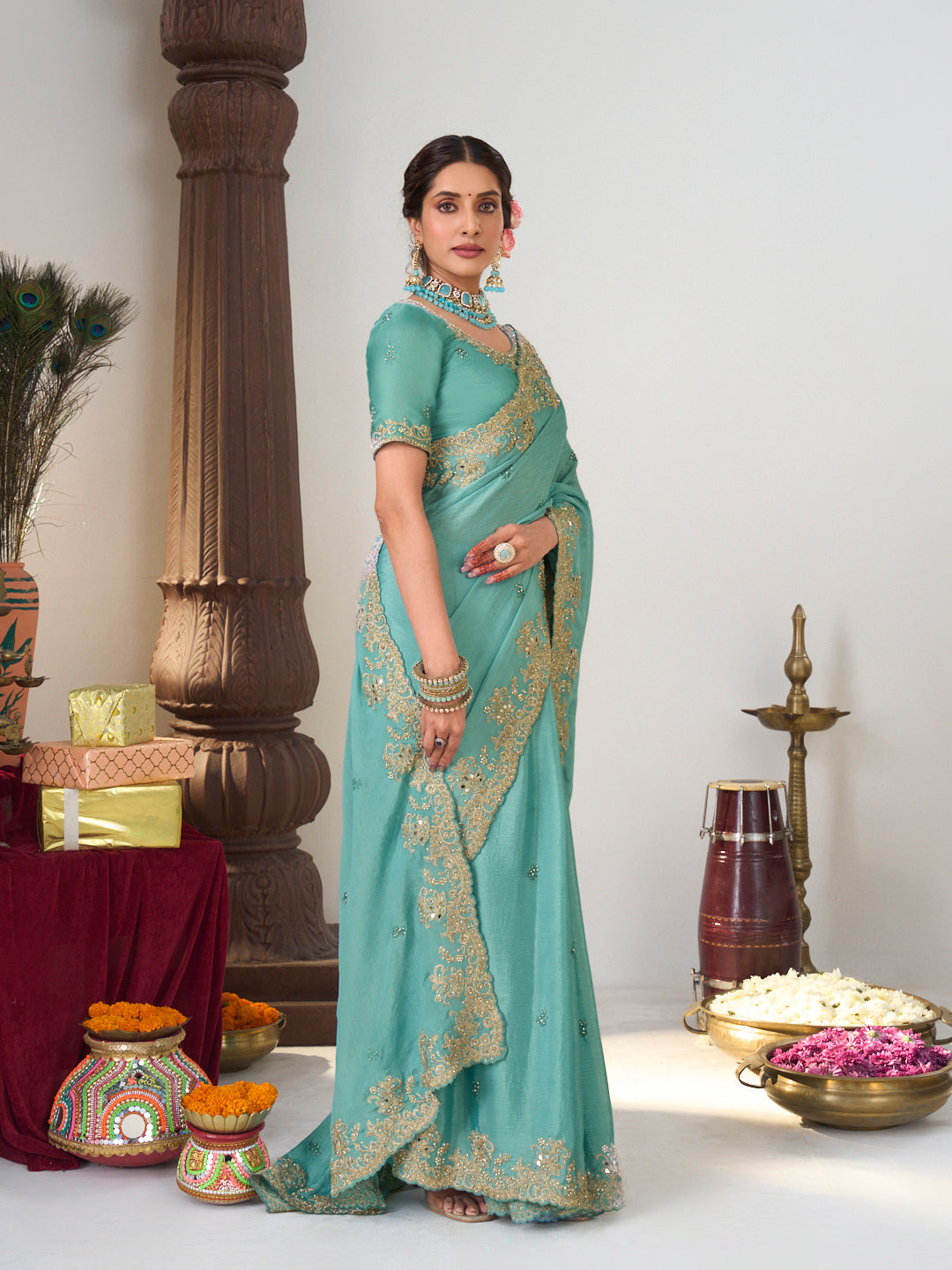 trendy festive wear saree