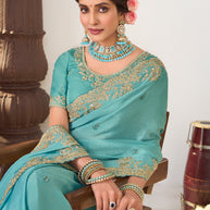 party wear silk saree