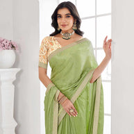 Mint green daily wear printed saree