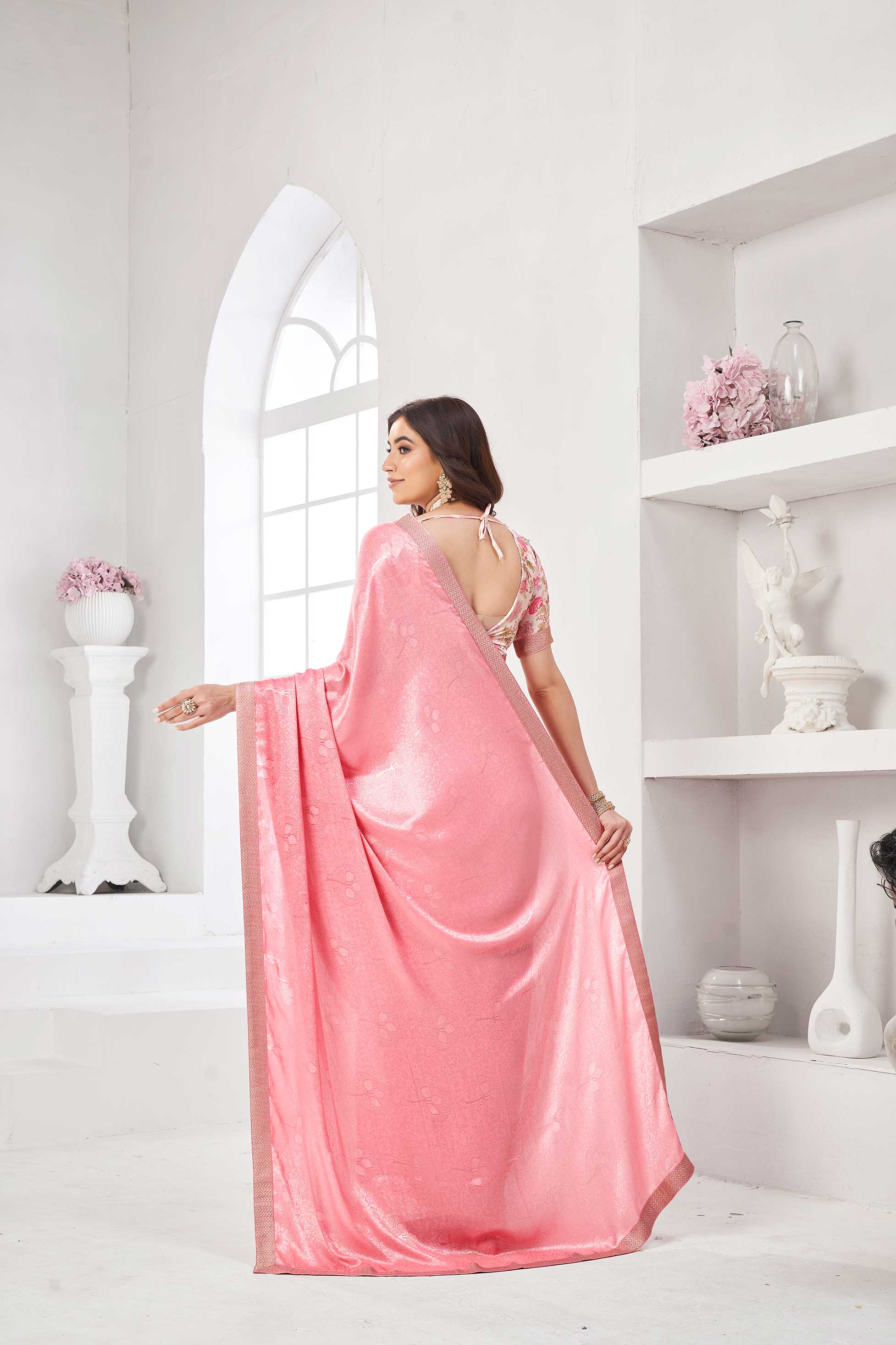 floral printed saree for daily wear