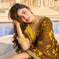 Chiffon saree fashion look