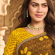 Lightweight printed saree for daily wear
