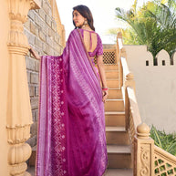 floral print saree