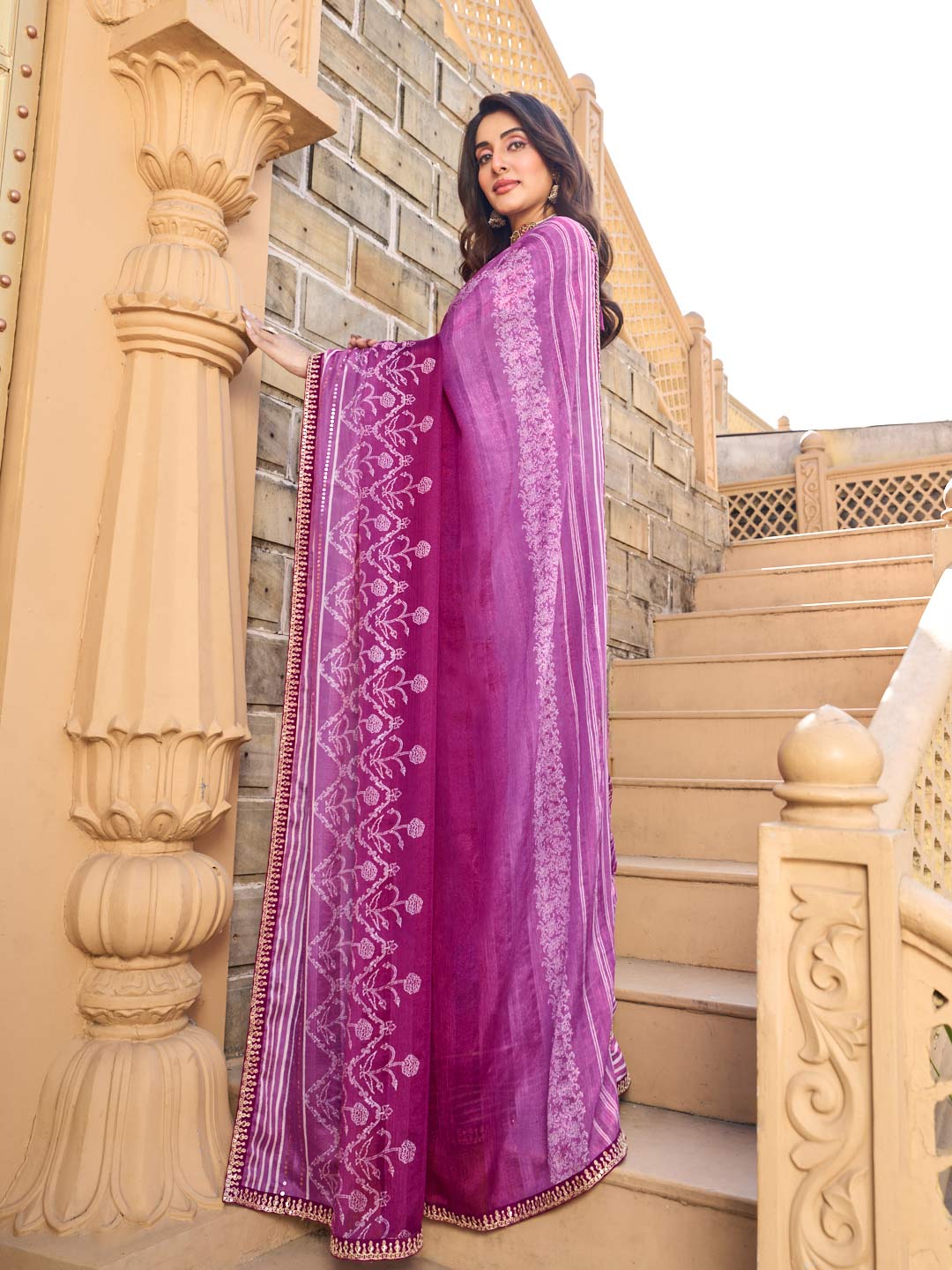 Party wear printed saree 