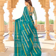 Printed chiffon saree