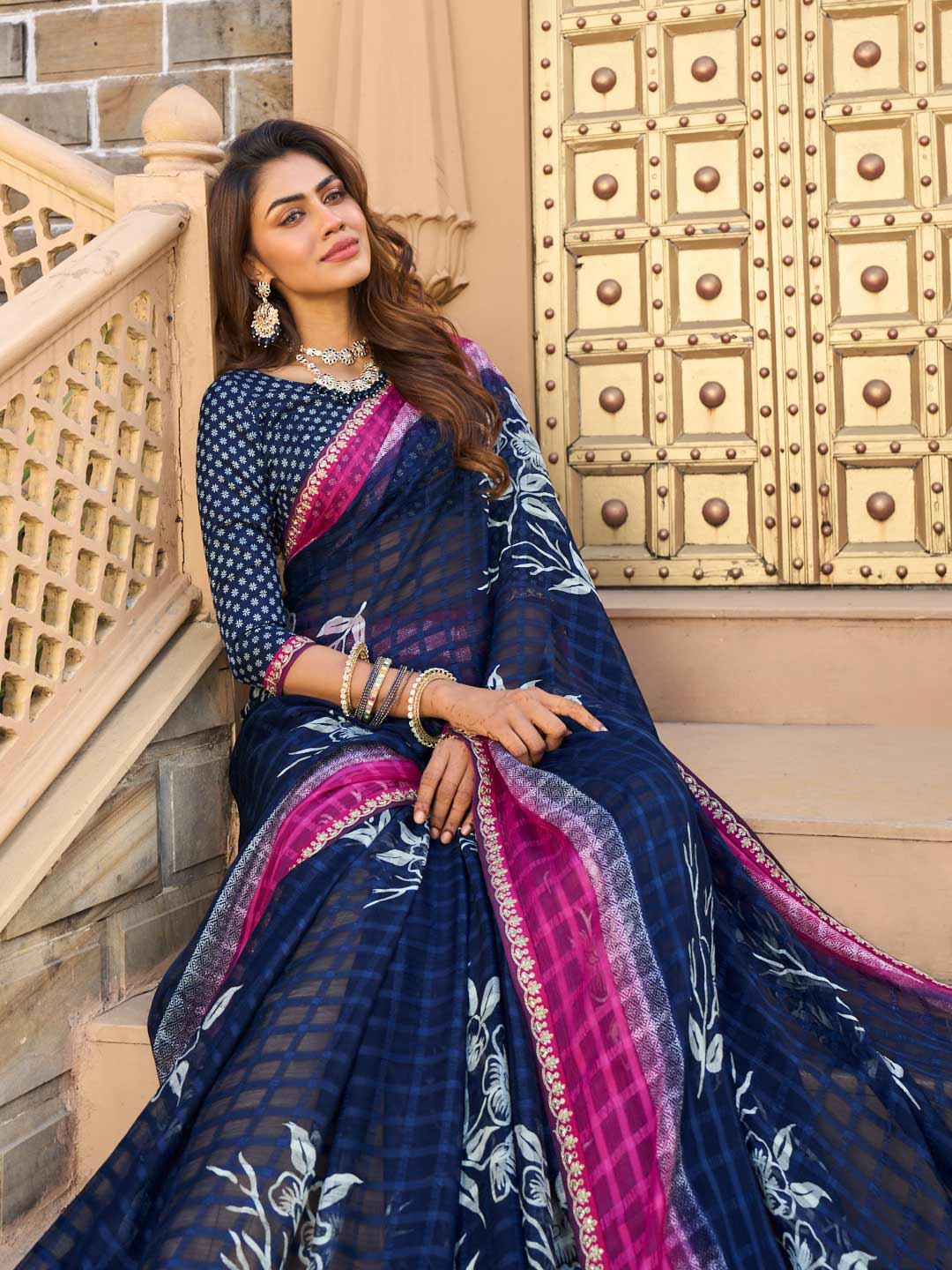 Light weight chiffon saree