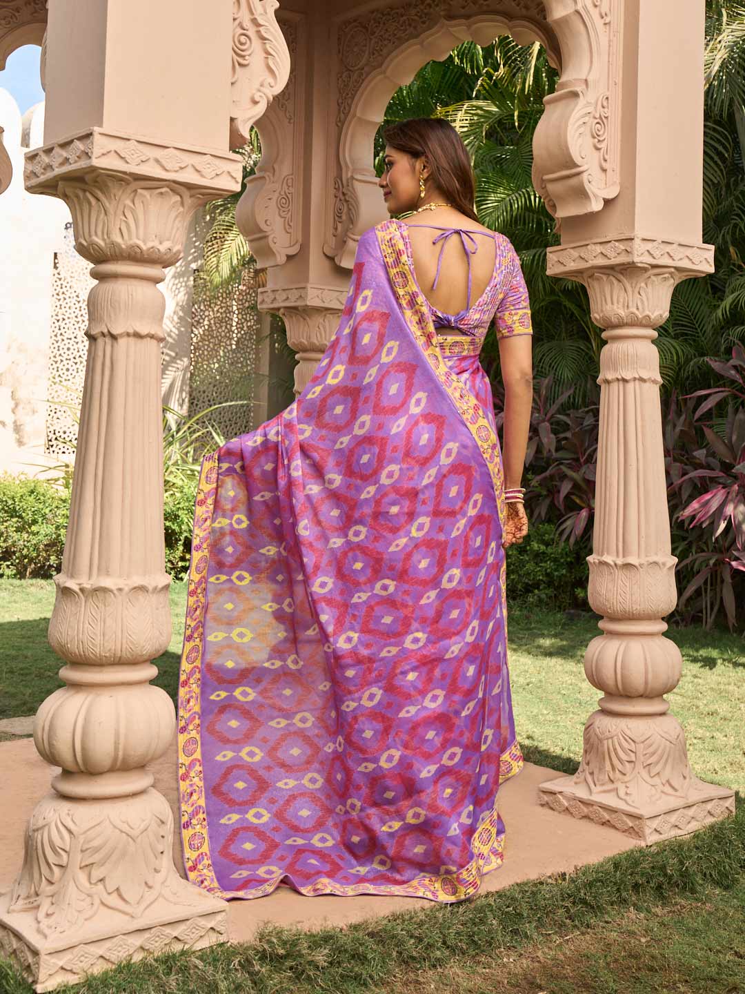  Ethnic ikkat saree styling