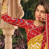 Soft chiffon saree for festive wear