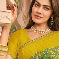 printed chiffon saree