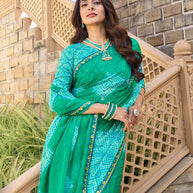 Trendy printed chiffon saree