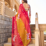  Trendy geometric printed saree