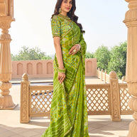 Lightweight printed saree for daily wear