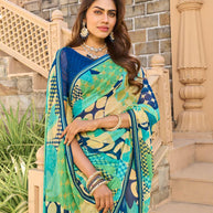 Lightweight georgette saree for festive wear