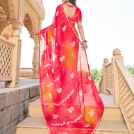 floral printed saree