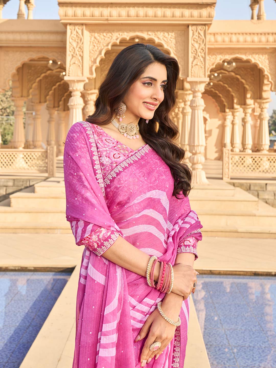 Light weight chiffon saree for daily wear