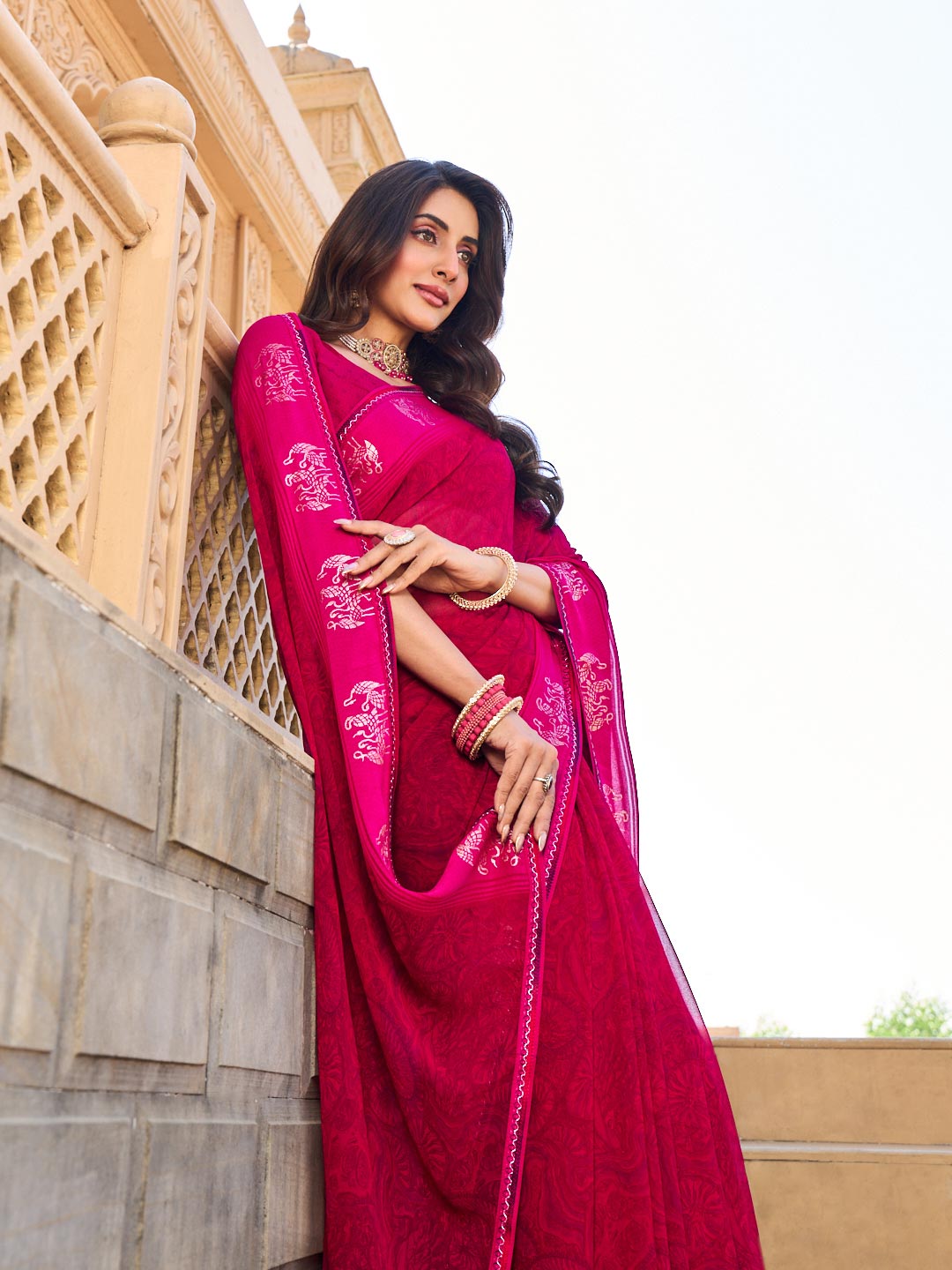 Light weight georgette saree for daily wear