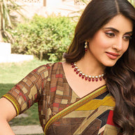 abstract print saree light weight saree for women