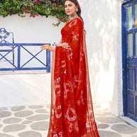 soft lightweight festive saree