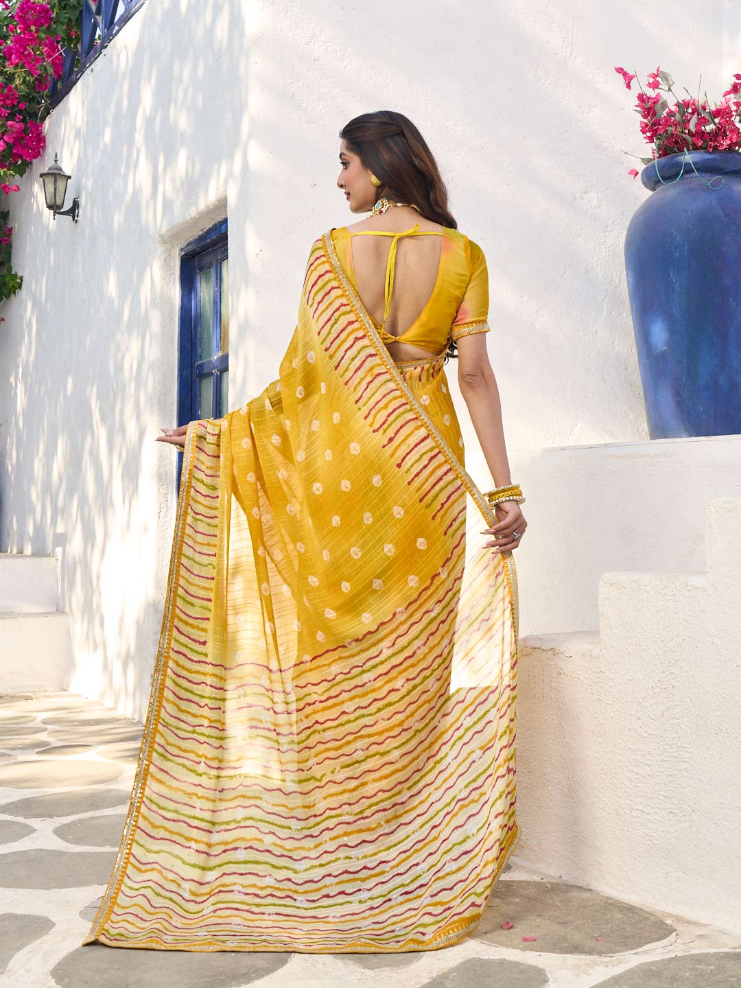 lightweight summer chiffon saree