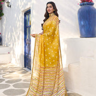modern geometric designer saree