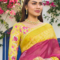  lightweight festive chiffon saree 