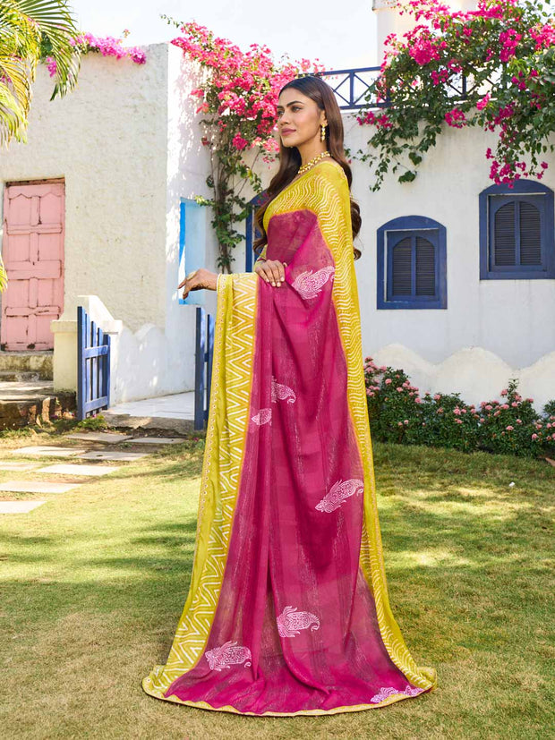 classic floral designer saree