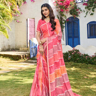 abstract designer printed saree 