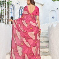 lightweight party wear chiffon saree