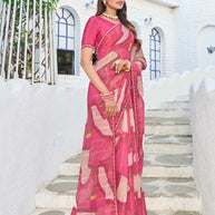lightweight party wear chiffon saree 