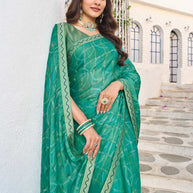 modern printed saree