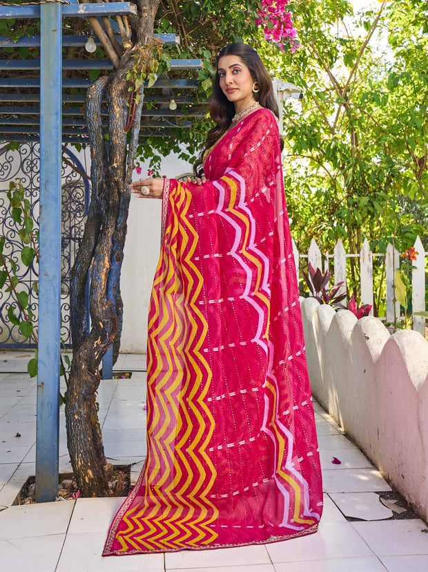 modern designer chiffon saree