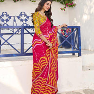 party wear printed saree