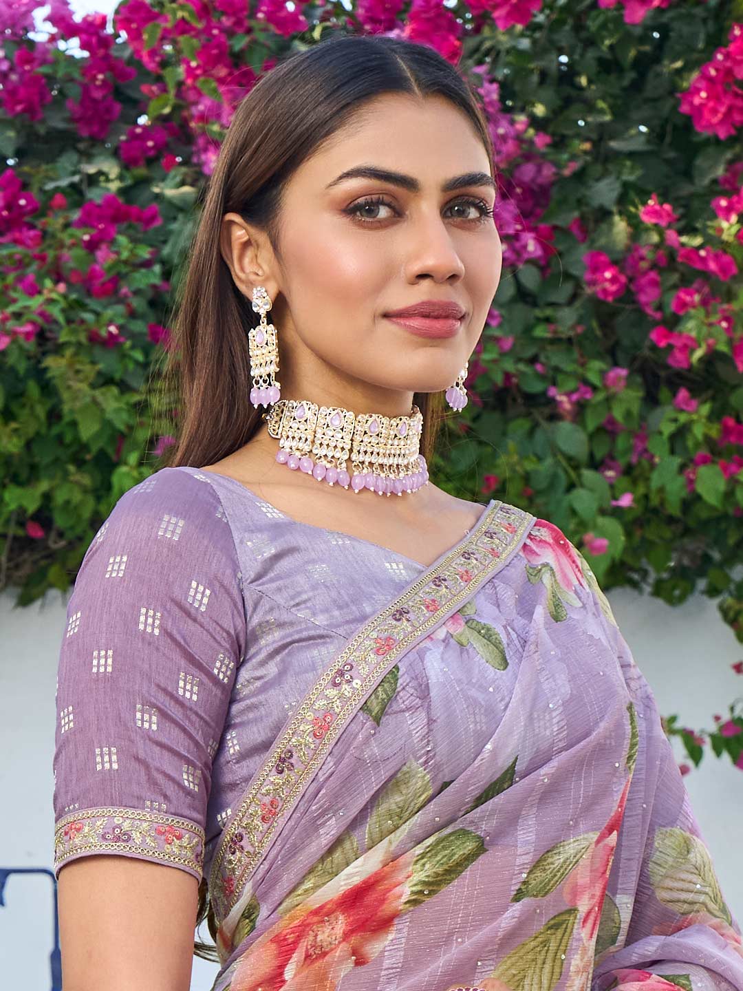  lightweight festive chiffon saree 